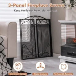 Tangkula 3-Panel Fireplace Screen Decoration Cover Pets Baby Child Safty Folded Fire Doors 16 Tangkula 3-Panel Fireplace Screen Decoration Cover Pets Baby Child Safty Folded Fire Doors -Tangkula GUEST 98dbe3ac aeb0 4a6d a47d 4cc30b725aa2