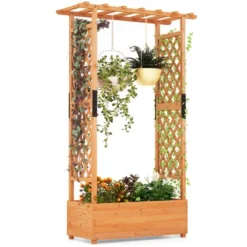 Tangkula Raised Garden Bed Vertical Plant Container For Vine Climbing Plant Flower -Tangkula GUEST 991d9673 341f 4530 8980 0acf2e58542e