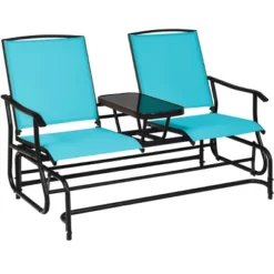 Tangkula Patio Loveseat Rocking 2 Person Outdoor Double Glider Chair With Center Table -Tangkula GUEST 9a008620 e98a 4370 99f4 7739c34903bd