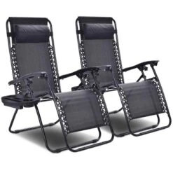 Tangkula 2PC Zero Gravity Chair Adjustable Recliners Textiliene -Tangkula GUEST 9a404d2b d926 4e78 b32e 5a5a93d35094