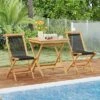 Tangkula 3-Piece Patio Bistro Set Teak Wood Square Coffee Table & Folding Chairs Set Of 2 -Tangkula GUEST 9a9b6a55 086c 480a 991a 6cccba9066e9