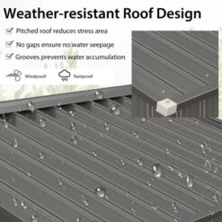Tangkula 6' X 4' Outdoor Storage Shed Weather Resistant Galvanized Steel Shed With Tilted Roof Lockable Sliding Doors & 4 Air Vents 17 Tangkula 6' X 4' Outdoor Storage Shed Weather Resistant Galvanized Steel Shed With Tilted Roof Lockable Sliding Doors & 4 Air Vents -Tangkula GUEST 9b0e7a73 e69a 4519 b0ca d42722418111