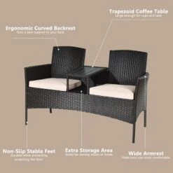 Tangkula Outdoor Rattan Furniture Wicker Conversation Chair Patented -Tangkula GUEST 9bb1ab9c f4c9 45eb 87be 0246c18a180f