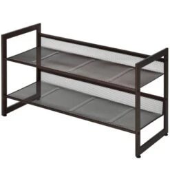 Tangkula Iron Shoe Shelf 2/3/4-Tier Space Saving Layered Shoes Shelving Shoes Storage Organizer -Tangkula GUEST 9c92f30e c792 4f70 8d1c 8a3e63a4d62b