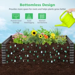 Tangkula Galvanized Metal Raised Garden Bed 71" x 20.5" x 43.5" Large Outdoor Raised Planter Box For Vegetable Flower Fruit Herb Garden 17 Tangkula Galvanized Metal Raised Garden Bed 71" x 20.5" x 43.5" Large Outdoor Raised Planter Box For Vegetable Flower Fruit Herb Garden -Tangkula GUEST 9cc125ab e529 40f7 b8f2 28607601e7a5