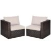 Tangkula 4PCS Rattan Corner Sofa Set Patio Outdoor Furniture Set W/ Beige Cushions -Tangkula GUEST 9ccfe859 0dc9 4b55 9559 c80f39b7df96 1