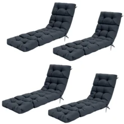 Tangkula Set Of 4 73" Lounge Chaise Cushion Padded Recliner Cushion -Tangkula GUEST 9d02ac89 b0d5 4c02 b24e 57bda9643463