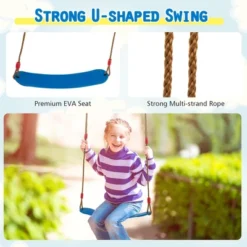 Tangkula 3-in-1 Kids Swing Set 660 LBS Carbon Steel Swing Frame W/ Belt Swing For Toddlers -Tangkula GUEST 9dcd602d 8dd5 4d8b 971e 7caa3af4f726