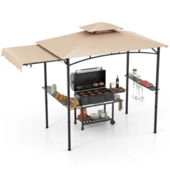 Tangkula 11 X 5 FT Grill BBQ Gazebo W/ Side Awning Double-Tiered Top 2 Side Shelves -Tangkula GUEST 9eab2a53 e8fe 4fe0 9b50 2e98d94e7e33