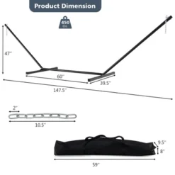 Tangkula Hammock Chair With Stand Portable Bag Cushion Pillow Heavy Duty Frame -Tangkula GUEST 9f8405f0 8411 4cac aff8 94af187891dd