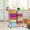 Tangkula 15 Drawer Rolling Storage Cart Opaque Multicolor Drawers Home -Tangkula GUEST a0764638 d8bb 4dfd a444 79227171e75c