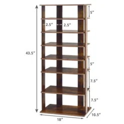 Tangkula 7-Tier Shoe Rack Free Standing Shelf Storage Modern Shoe Rack Organizer Brown/Black/White 20 Tangkula 7-Tier Shoe Rack Free Standing Shelf Storage Modern Shoe Rack Organizer Brown/Black/White -Tangkula GUEST a0dbd4ed f1ff 476b b1de e25ab0f0471c
