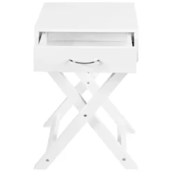 Tangkula Modern Versatile Nightstand X-shape Wooden End Table With Drawer Accent Side Table For Bedroom Black/White -Tangkula GUEST a1002422 e299 4c3a be9b 13c74223d852