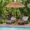 Tangkula 6.5Ft Tiki Beach Umbrella With Base Hawaiian Style PP Grass With Tilt Adjustment 8 Ribs Thatched With Carry Bag For Garden & Pool Natural -Tangkula GUEST a205cb46 99e8 4206 8669 c58970ddcc93