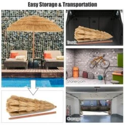 Tangkula Beach Umbrella Outdoor Patio Sun Shelter With Tilt Sand Anchor For Beach Yard Poolside -Tangkula GUEST a205ce7c 5f62 4348 a0d0 6ae3e19d846d