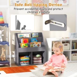 Tangkula Kids Wooden Bookshelf Bookcase Children Toy Storage Cabinet Organizer -Tangkula GUEST a25228bf 7306 4944 b808 237b207154ff