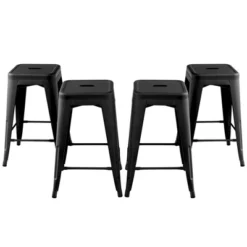 Tangkula 24" Set Of 4 Tolix Style Barstool Counter Height Metal Bar Stool Stackable Chair Black 19 Tangkula 24" Set Of 4 Tolix Style Barstool Counter Height Metal Bar Stool Stackable Chair Black -Tangkula GUEST a38b3860 1b93 4082 8ecd 3b9e41ea95ca