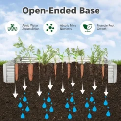 Tangkula 6 X 3 X 1FT Galvanized Raised Garden Bed Heavy-Duty Elevated Rectangle Plant Box -Tangkula GUEST a424791f 80c2 42ef 9791 d8affcba3992