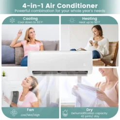 Tangkula 12000 BTU Mini Split Air Conditioner 21 SEER2 AC Unit W/ Heat Pump & Remote Control -Tangkula GUEST a438a4d2 6f59 4569 94a3 abb40c59c4e6