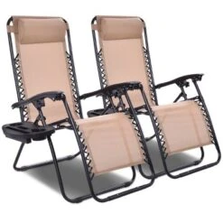 Tangkula 2PC Zero Gravity Chair Adjustable Recliners Textiliene -Tangkula GUEST a4c9abe5 2618 4fbe a670 1bb7f1c30d06