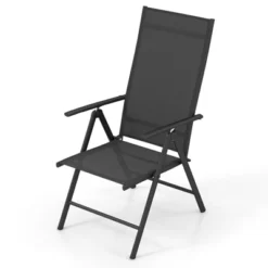 Tangkula 4PCS Patio Folding Dining Chair W/ 7-Level Adjustable High Backrest For Garden -Tangkula GUEST a63f9be1 3e45 42e4 bbb3 b5143169e139