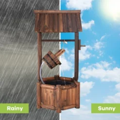 Tangkula Rustic Wishing Well Water Fountain Wooden Decorative Electric Backyard With Electric And Water Bucket Pump For Outdoor -Tangkula GUEST a6b4b5cc f767 44bb 9bd6 bca87cab9fe0