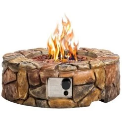 Tangkula Outdoor 40000 BTU Gas Fire Pit Table Electronic Propane Ignition Lava Rock BrownGrey 11 Tangkula Outdoor 40000 BTU Gas Fire Pit Table Electronic Propane Ignition Lava Rock BrownGrey -Tangkula GUEST a6dd6042 0b5f 4f46 9aab a665ec016f99