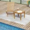 Tangkula 2PCS Outdoor Square Teak Wood End Table Coffee Table For Porch Deck Garden Patio -Tangkula GUEST a71f997b 15c7 400e a6cc c1ebba61264c 1