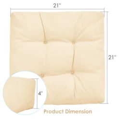 Tangkula Set Of 4 21" X 21" Chair Seat Cushion Pads Patio 16 Tangkula Set Of 4 21" X 21" Chair Seat Cushion Pads Patio -Tangkula GUEST a7625c19 4ddd 4a54 9880 991d1395d2da 1