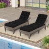 Tangkula Set Of 4 73" Lounge Chaise Cushion Padded Recliner Cushion