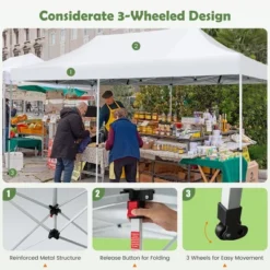 Tangkula 10 X 20FT Patio Pop-Up Folding Canopy Tent UPF 50+ ONE-BUTTON SETUP Instant Sun Shelter White -Tangkula GUEST a7b3c33a 7839 4eaa a6d5 c581c6742ac5