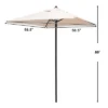 Tangkula 5ft Patio Square Market Table Umbrella Shelter 4 Sturdy Ribs -Tangkula GUEST a7cbb362 e6ed 4ff6 9da1 c64a7e31dfe9