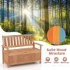 Tangkula 48" Storage Bench Wood Loveseat W/ Slatted Backrest For Backyard Patio -Tangkula GUEST a8205c91 baa4 43fb 81ef 3ce323e92e07