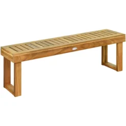 Tangkula Set Of 2 Patio Garden Dining Bench Acacia Wood Bench -Tangkula GUEST a8e778df 0d8f 4323 adfd b586ac885e0c