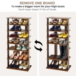 Tangkula 7-Tier Shoe Rack Free Standing Shelf Storage Modern Shoe Rack Organizer Brown/Black/White 18 Tangkula 7-Tier Shoe Rack Free Standing Shelf Storage Modern Shoe Rack Organizer Brown/Black/White -Tangkula GUEST a975ad66 fcdb 44ab 83ea d3033864a5ae