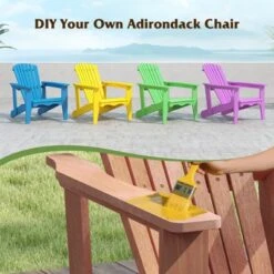 Tangkula Solid Wood Garden Chair W/ High Backrest Wide Armrests & Contoured Seat -Tangkula GUEST a9decaeb 7847 42e9 b629 0dda638428bc 1