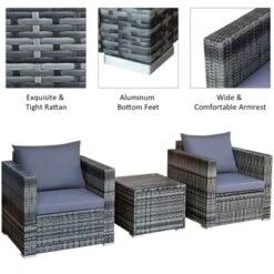 Tangkula 3-Piece Patio Wicker Conversation Set Bistro Rattan Sofa Chair With Washable Cushion Gray 18 Tangkula 3-Piece Patio Wicker Conversation Set Bistro Rattan Sofa Chair With Washable Cushion Gray -Tangkula GUEST aa499fea 20a5 4518 9b19 b81d5a8e7c2c
