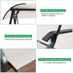 Tangkula Outdoor Patio Swing Loveseat Hammock Hanging Chair Beige 12 Tangkula Outdoor Patio Swing Loveseat Hammock Hanging Chair Beige -Tangkula GUEST aabfb276 38a7 4b08 b6f5 1b96387bb273