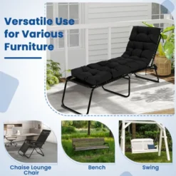 Tangkula 2Pcs Lounge Chair Cushion 73 X 22 Inch High Back Recliner Cushion With 4 Fixing Ties 20 Tangkula 2Pcs Lounge Chair Cushion 73 X 22 Inch High Back Recliner Cushion With 4 Fixing Ties -Tangkula GUEST aac604f3 d33f 4f4e 8513 a72399acc4a7