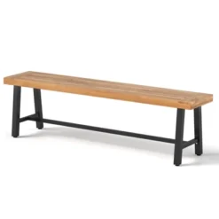 Tangkula 63 Inch Patio Bench Set Of 1/2, Acacia Wood Long Dining Bench W/ Heavy-Duty Metal Legs 18 Tangkula 63 Inch Patio Bench Set Of 1/2, Acacia Wood Long Dining Bench W/ Heavy-Duty Metal Legs -Tangkula GUEST aae5b181 4937 4286 bef6 5952671e0e7b