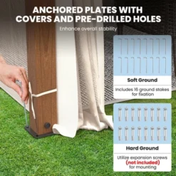 Tangkula 12' X 10' Outdoor Patio Gazebo W/ Netting 2-Tier Canopy Roof Metal Frame -Tangkula GUEST ab99513b af4e 46d8 bde9 d624aa8e824b