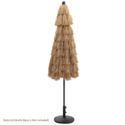 Tangkula 9 Ft Outdoor Tiki Umbrella Double-Roof Hawaii Style Umbrella W/ Tilt Mechanism & Hand Crank 9-Tier Endothermic Straw 8 Sturdy Steel Ribs -Tangkula GUEST abe3c56c 8a10 48f0 b148 3b70746534c6