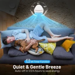 Tangkula 14" Portable Oscillating Tower Fan Desk Fan W/ 3 Speeds, Quiet Operation, 4H Timer Function, White -Tangkula GUEST ac775067 7b08 47a4 b794 b5a6b93ebcc4