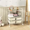 Tangkula 4-Drawer Rolling Storage Cart With 2 Shelves Mobile Utility Cart With Removable Drawers And Metal Frame With Lockable Wheels White -Tangkula GUEST ad6f0f31 c918 4877 9cd1 bbb4bef59335