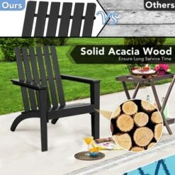 Tangkula 3PCS Patio Adirondack Chair Side Table Set Solid Wood Garden Deck Bistro Set Classic Furniture 16 Tangkula 3PCS Patio Adirondack Chair Side Table Set Solid Wood Garden Deck Bistro Set Classic Furniture -Tangkula GUEST ae243871 cc68 48b7 8108 b6d41f041e29