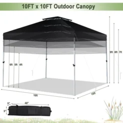 Tangkula 2-Tier 10' X 10' Pop-up Canopy Tent Instant Gazebo Adjustable Carry Bag W/ Wheel -Tangkula GUEST ae29f7c6 1bd5 4c66 91a1 6ae536a41d94