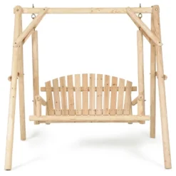 Tangkula Porch Swing Wooden Swing Rustic Frame Patio Furniture 16 Tangkula Porch Swing Wooden Swing Rustic Frame Patio Furniture -Tangkula GUEST ae2e4a96 2b78 4faa 9071 dafd71d8686f