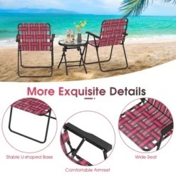 Tangkula Set Of 4 Patio Folding Web Chair Set Portable Beach Camping Chair Red 17 Tangkula Set Of 4 Patio Folding Web Chair Set Portable Beach Camping Chair Red -Tangkula GUEST ae6fb54c df25 42dd b1af 3f2f84c00c5a