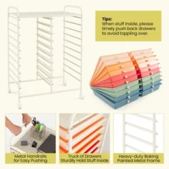 Tangkula Office Rolling Cart 20 Storage Drawers Scrapbook Paper Studio Organizer Macaron -Tangkula GUEST aff1e70e b2a0 4415 a662 1a838532c816