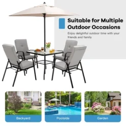 Tangkula 5ft Patio Square Market Table Umbrella Shelter 4 Sturdy Ribs 11 Tangkula 5ft Patio Square Market Table Umbrella Shelter 4 Sturdy Ribs -Tangkula GUEST b0367ad1 ab76 45df bde5 7846e8f3d9ca